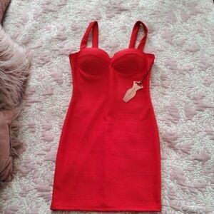Haute Monde Red Bodycon Dress